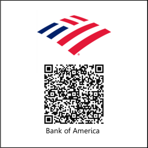 Bank of America logo QR 2025 con borde