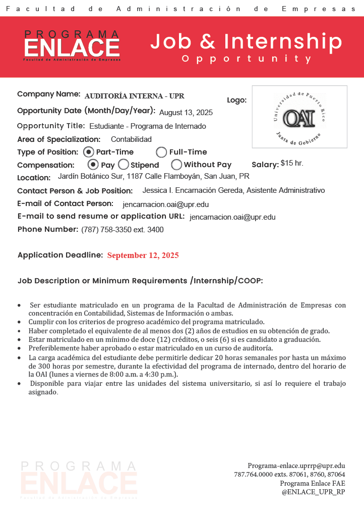 Internado OAI UPR 14ago25