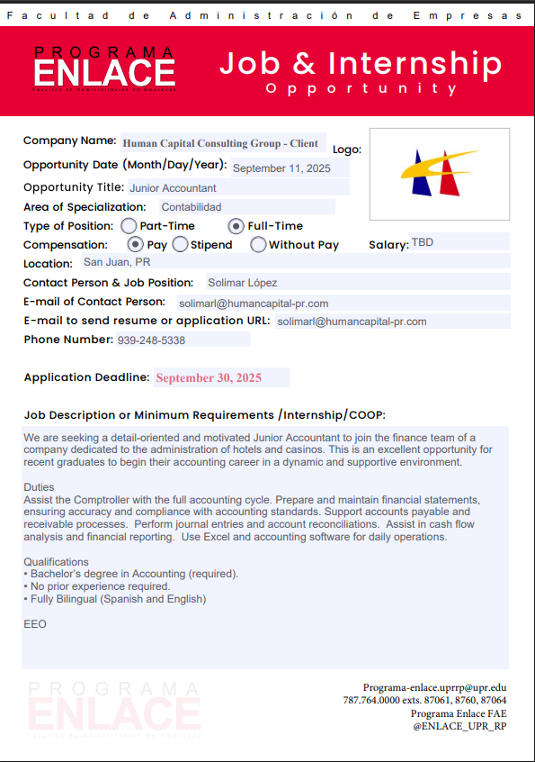 Human Capital Consulting Group Ft Jobs, 11-sept-25