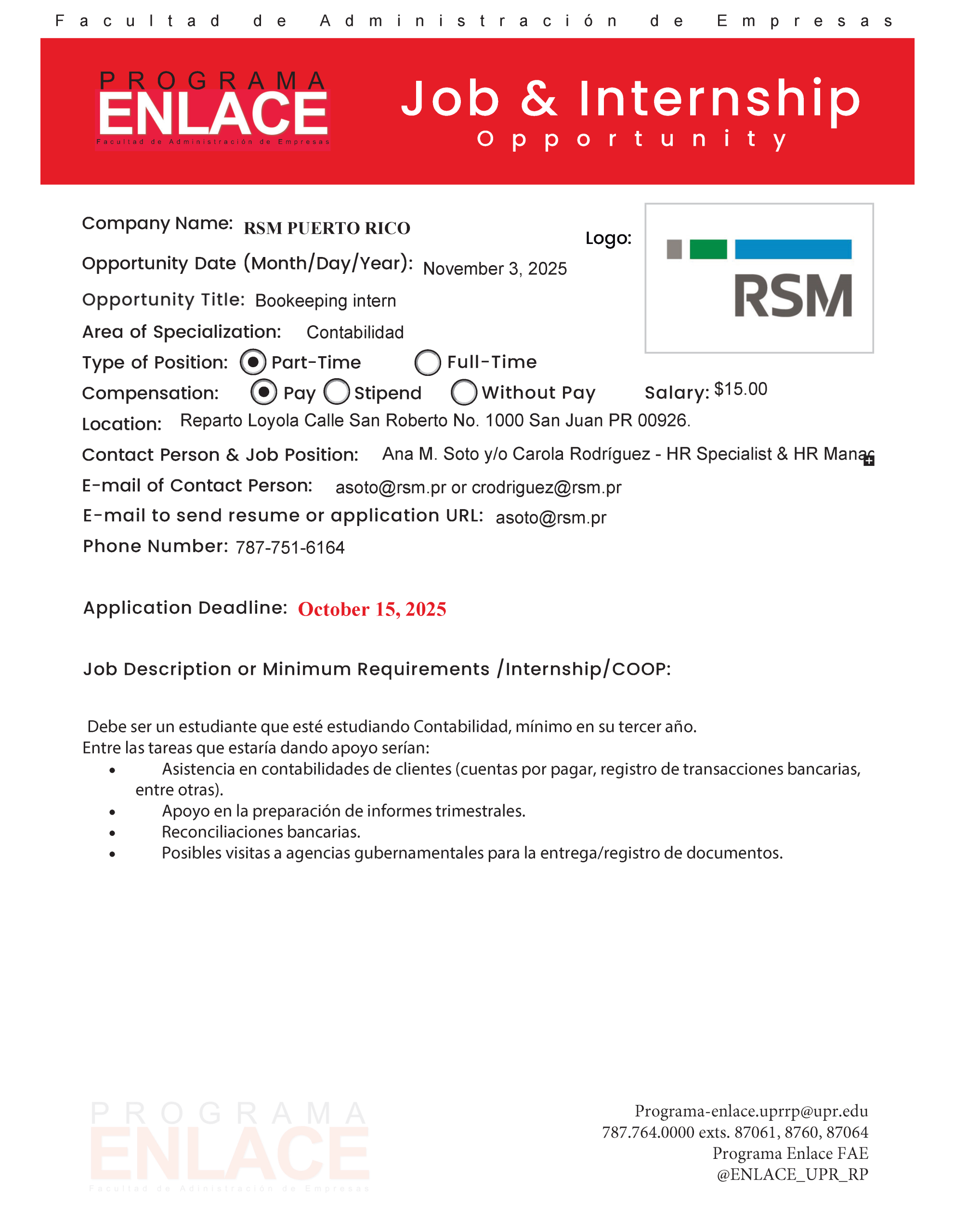 RSM PT job 19sep25