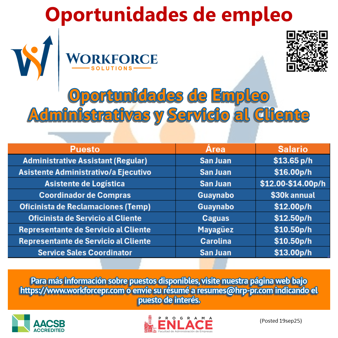 Workforce sol FT job a 19sep25