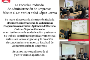 Anuncio felicitación al Dr. Yarlier Y. López Correa