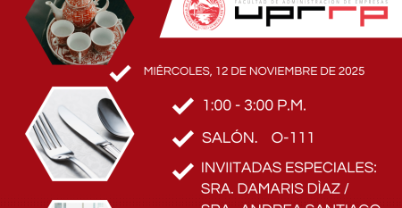 FLYER CONFERENCIA ETIQUETA EN LA MESA E IMAGEN PROFESIONAL